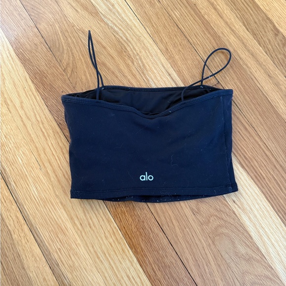 Alo Ribbed Spaghetti Strap Top - Picture 4 of 7